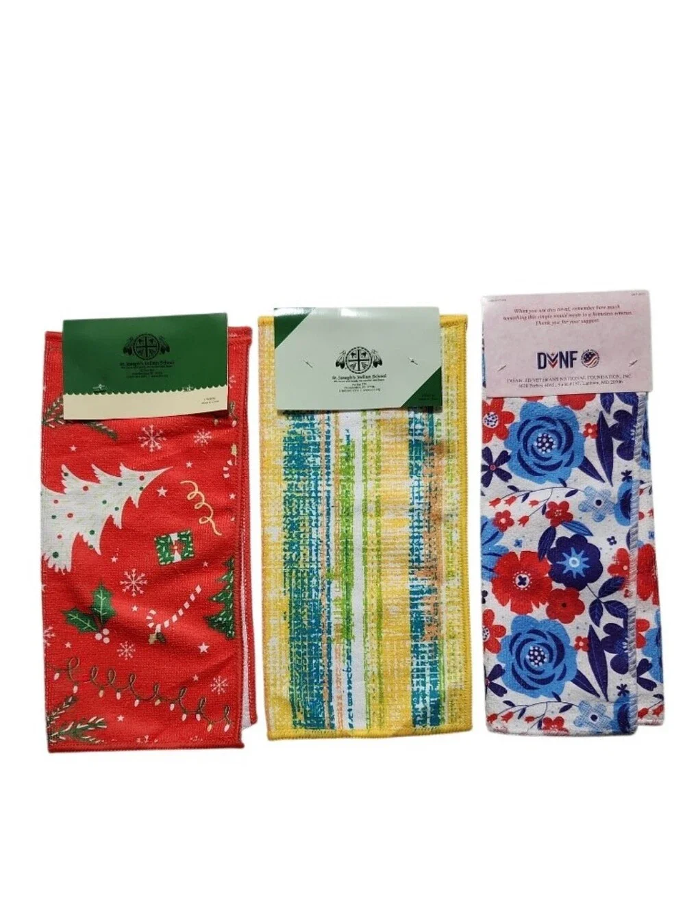 2 St Joseph's Indian School Microfiber Reusable Cloths + 1 Premium Microfiber